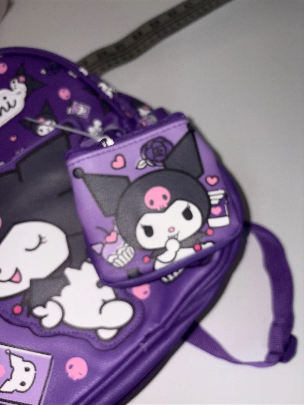 NWT! Sanrio Kuromi Purple Kids Mini Backpack with Coin Purse